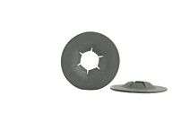 Flat Round Pushnut 1/8" Steel/Black Phos; .014 Thk 1