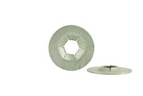 Flat Round Type Pushnut M9.5 Steel/Mech Zinc