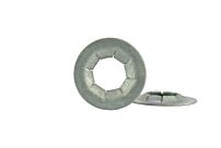Flat Round Pushnut 1/4" Steel/Mech Zinc; .016 Thk