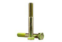 9/16-18 x 4 Hex Head Cap Screw Steel/Zinc Yellow Grade 8