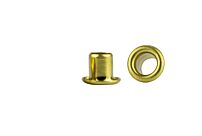 GS6-6Brass Rolled Flange Eyelet Brass/Plain