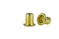 GS6-8Brass Rolled Flange Eyelet Brass/Plain