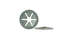 Flat Round Pushnut 1/4" Steel/Mech Zinc