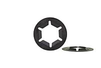 Flat Round Pushnut 1/2" Steel/Black Phos