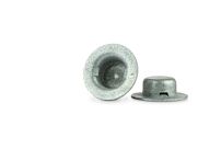 Washer Cap Pushnut 1/2" Steel/Mech Zinc
