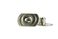 Weld Nut; Slab Base; 8-32 Steel/Nickel 3/4 x 1/2 x 7/32