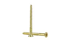 #8 x 1 3/4 Phillips Flat Wood Screw Brass/Plain